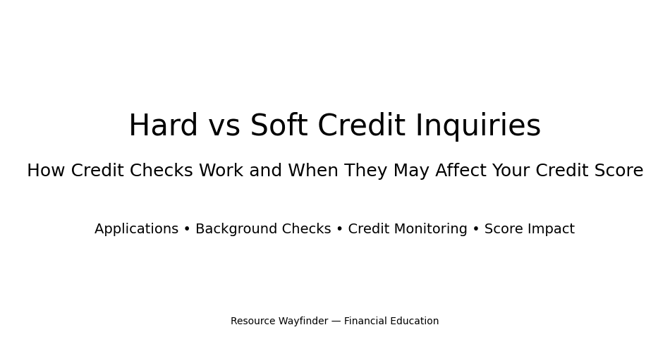 Illustration explaining the difference between hard and soft credit inquiries