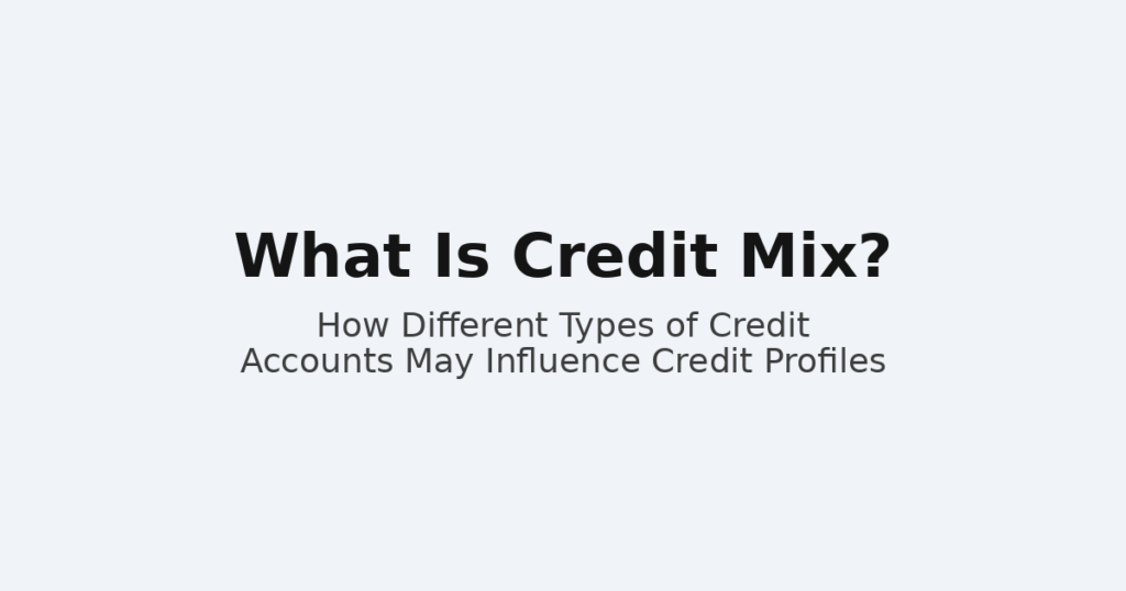 Illustration explaining different types of credit accounts and credit mix